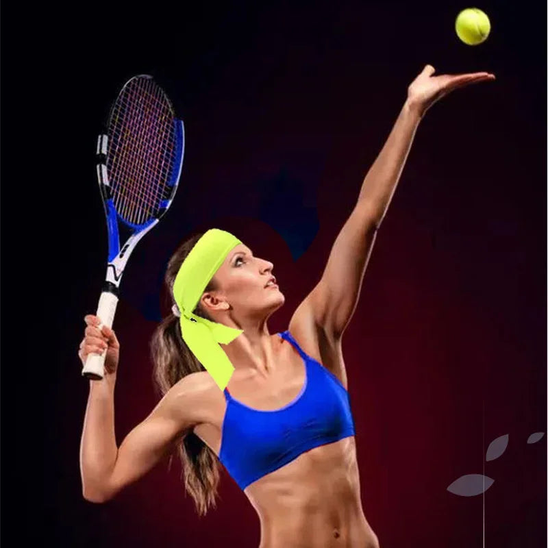 Color Elastic Sports Sweatband for Tennis Unisex Men Women Boy Girl Teens Headband Gym Fitness Yoga Hair Bands Athletic Headwear