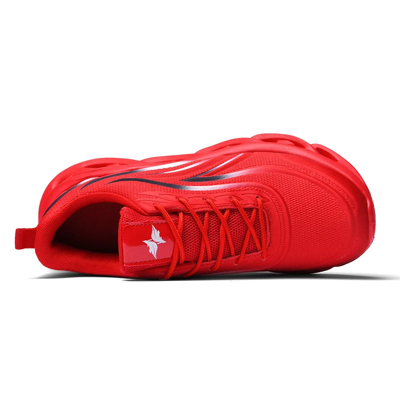 Spring And Summer Men's Flame Printed Sports Shoes Breathable Mesh Sports Shoes Comfortable Running Shoes Outdoor Sports Shoes
