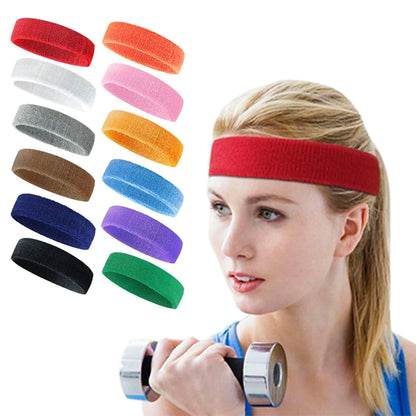1PCS Fitness Running Cycling Sweatband Sweat Headband Men Women Elastic Breathable Yoga Hair Bands Head Sweat Bands