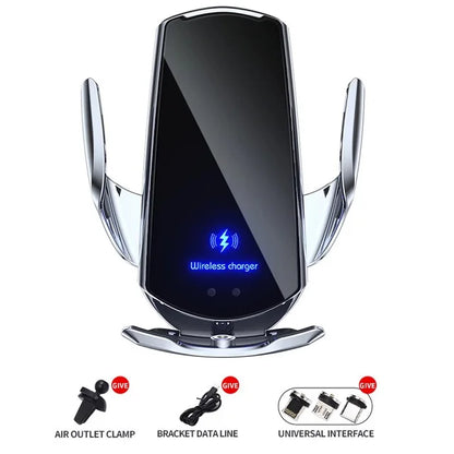 30W Car Wireless Charger Magnetic USB Automatic Mount Phone Holder For iPhone Samsung Xiaomi Infrared Induction Fast Charging