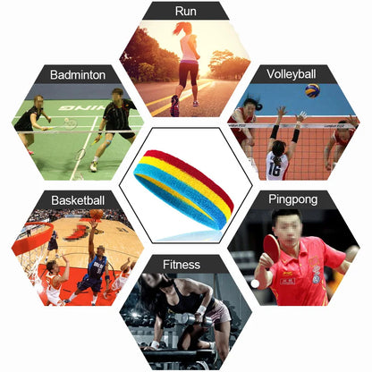 1PCS Fitness Running Cycling Sweatband Sweat Headband Men Women Elastic Breathable Yoga Hair Bands Head Sweat Bands