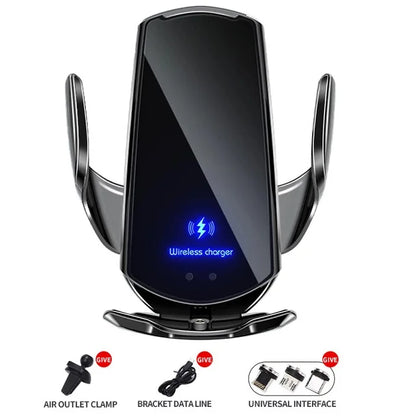 30W Car Wireless Charger Magnetic USB Automatic Mount Phone Holder For iPhone Samsung Xiaomi Infrared Induction Fast Charging