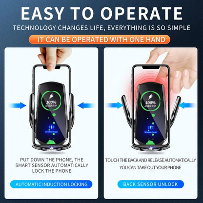 30W Car Wireless Charger Magnetic USB Automatic Mount Phone Holder For iPhone Samsung Xiaomi Infrared Induction Fast Charging
