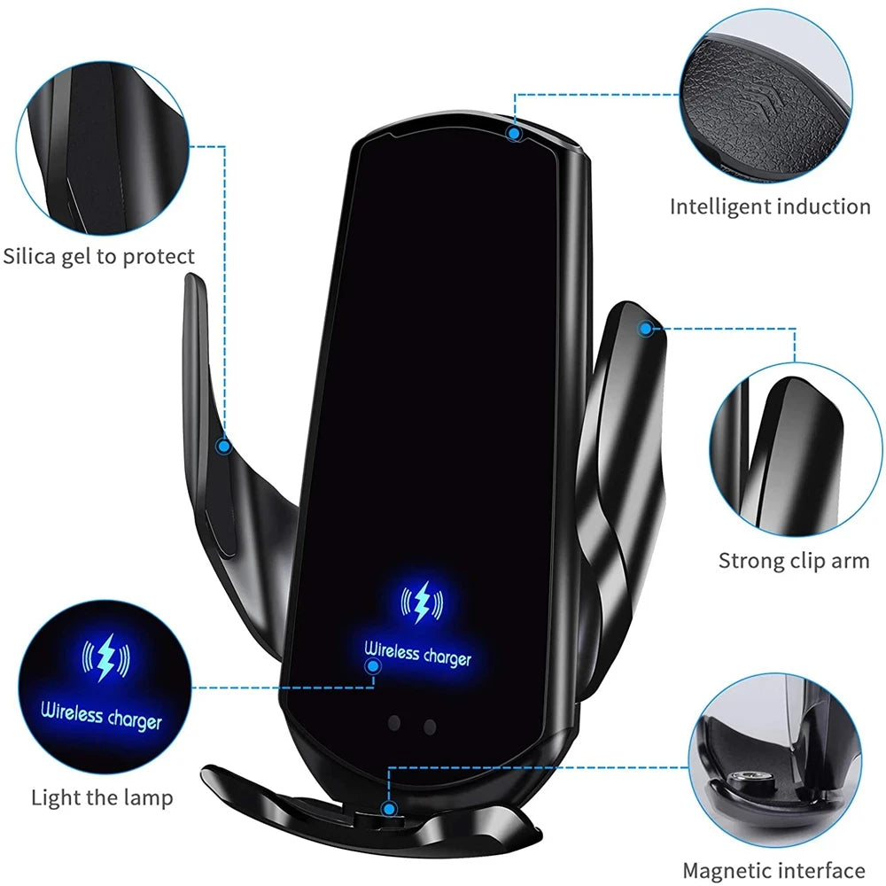 30W Car Wireless Charger Magnetic USB Automatic Mount Phone Holder For iPhone Samsung Xiaomi Infrared Induction Fast Charging