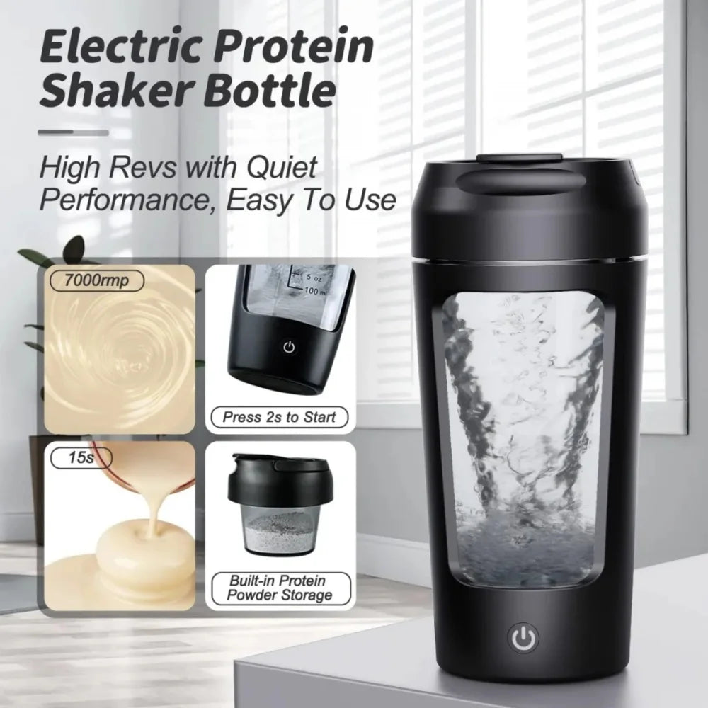 650ml Electric Protein Powder Mixing Cup Automatic Shaker Bottle Mixer Shake Bottle Milk Coffee Blender Kettle for Gym Outdoor
