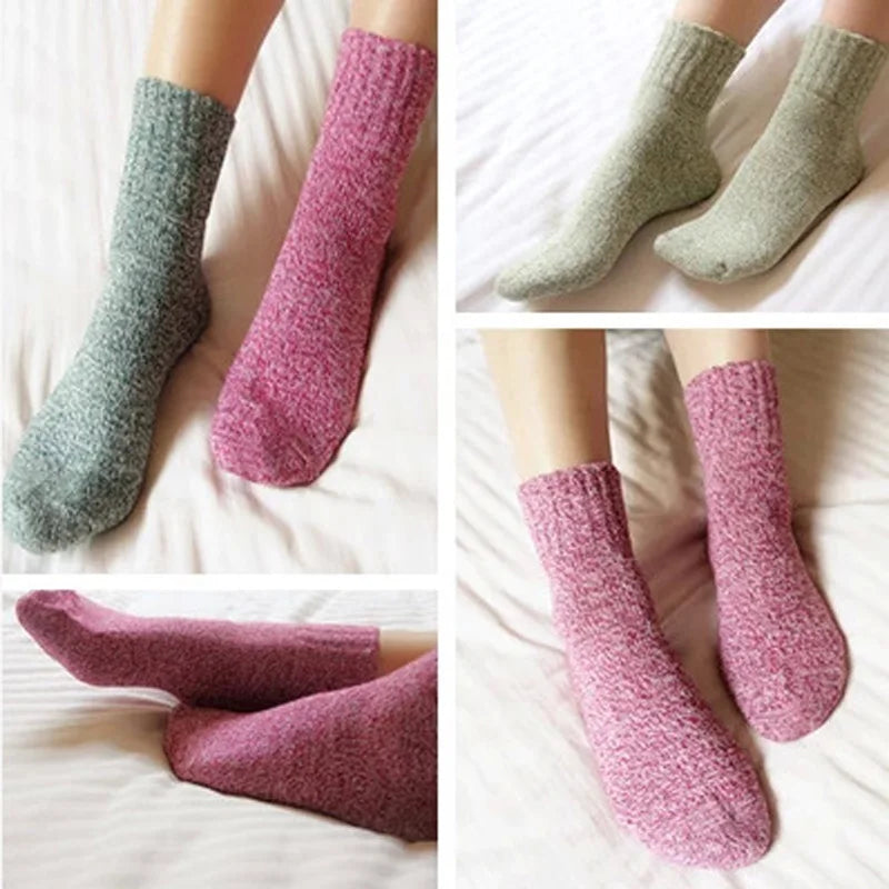 5 Pairs Spring Winter Thick Wool Socks Women Sport Socks Female Fitness Yoga Gym Sock Warm Soft Sports Socks Winter