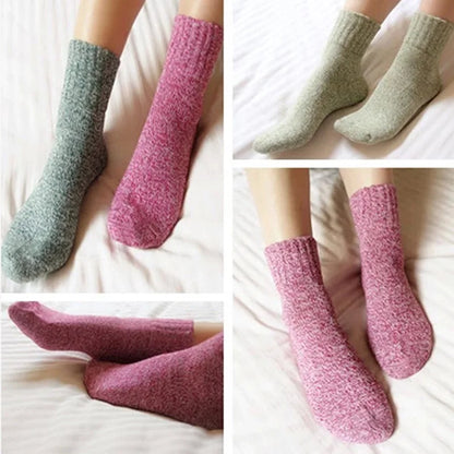 5 Pairs Spring Winter Thick Wool Socks Women Sport Socks Female Fitness Yoga Gym Sock Warm Soft Sports Socks Winter