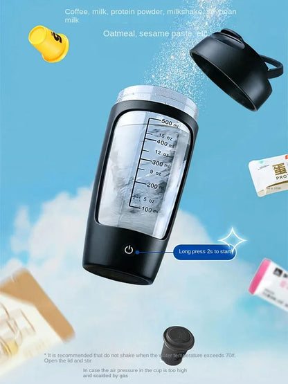 650ml Electric Protein Powder Mixing Cup Automatic Shaker Bottle Mixer Shake Bottle Milk Coffee Blender Kettle for Gym Outdoor
