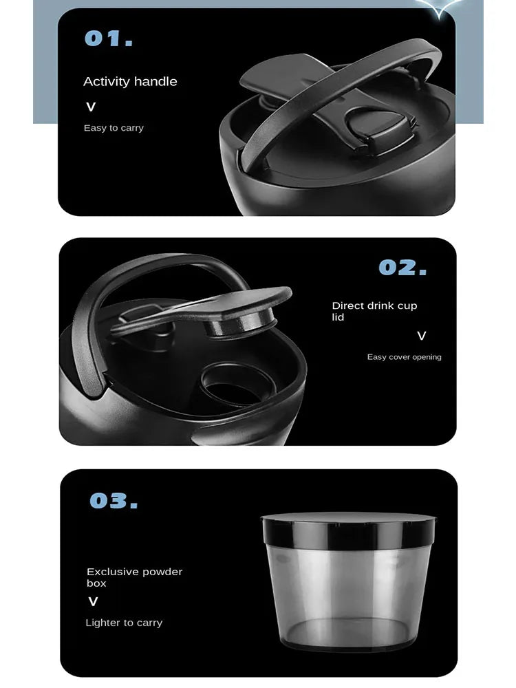 650ml Electric Protein Powder Mixing Cup Automatic Shaker Bottle Mixer Shake Bottle Milk Coffee Blender Kettle for Gym Outdoor
