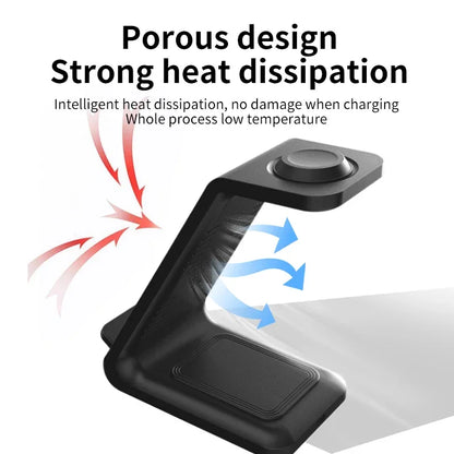 30W Fast Wireless Charger Stand For iPhone 15 14 13 8 Samsung S20 S21 Apple Watch 8/7 Samsung Galaxy 6/5 3 In 1 Charging Station