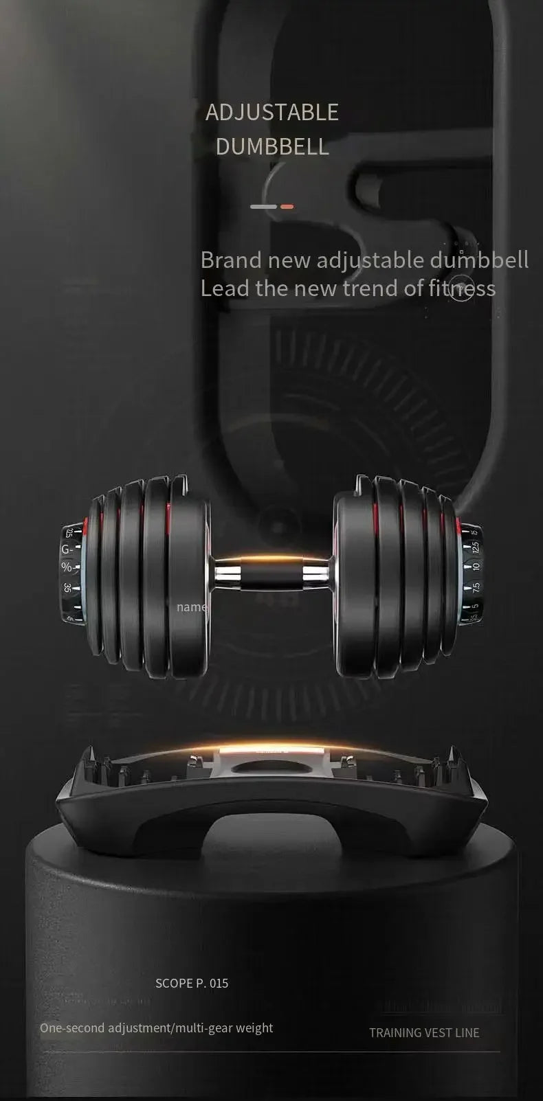 Commercial Cast Iron Adjustable Dumbbell 24KG Fitness Dumbells Pair Adjustable Weight Dumbbells Set