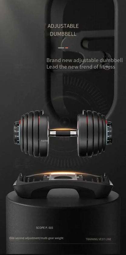 Commercial Cast Iron Adjustable Dumbbell 24KG Fitness Dumbells Pair Adjustable Weight Dumbbells Set